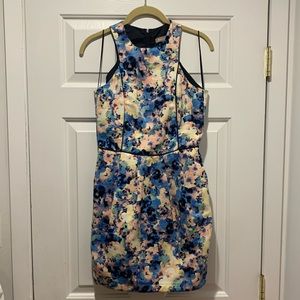 A Wear high neck floral dress